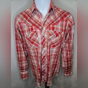 Vintage Karman Pearl Snap Western Button Down Men's M/L